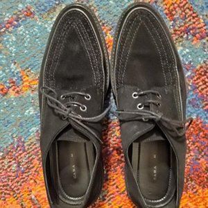 Zara men's black suede dress shoes EU size 44 (US size 11) Made in PORTUGAL!